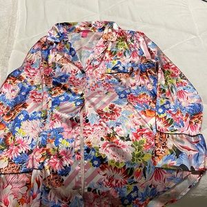 Victoria secret silk pajama shirt